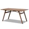 Baxton Studio Saxton Mid-Century Modern Transitional Walnut Brown Finished Wood Dining Table 186-11866-Zoro - alternate 1